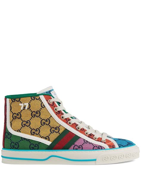 gucci tennis multicolor|Gucci tennis shoes 1977.